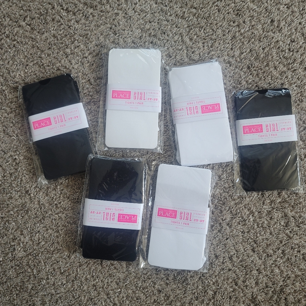 PLACE Girls' Black and White Socks